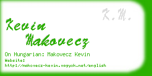 kevin makovecz business card